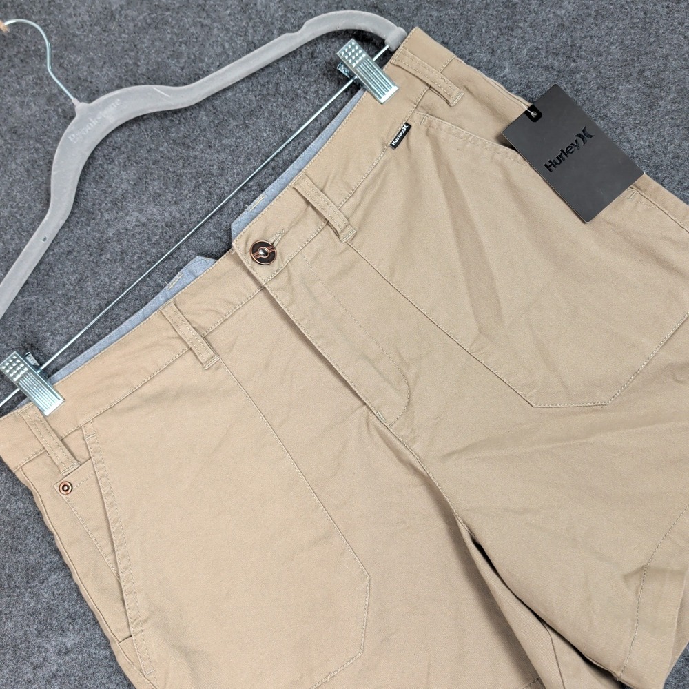 Hurley Womens 5 Pkt Walkshort Khaki Tan Chino Shorts Size 9 NEW
